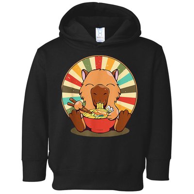 Cute Capybara Eating Ra Funny Animal Anime Manga  Toddler Hoodie