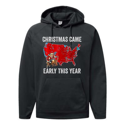 Christmas Came Early This Year Electoral Map Performance Fleece Hoodie