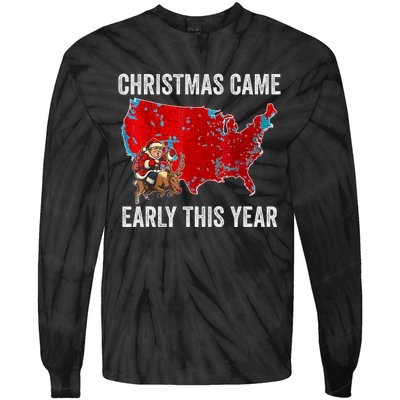 Christmas Came Early This Year Electoral Map Tie-Dye Long Sleeve Shirt