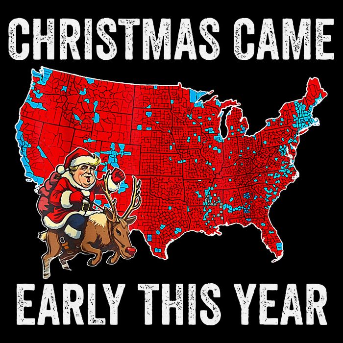 Christmas Came Early This Year Electoral Map Flat Bill Trucker Hat