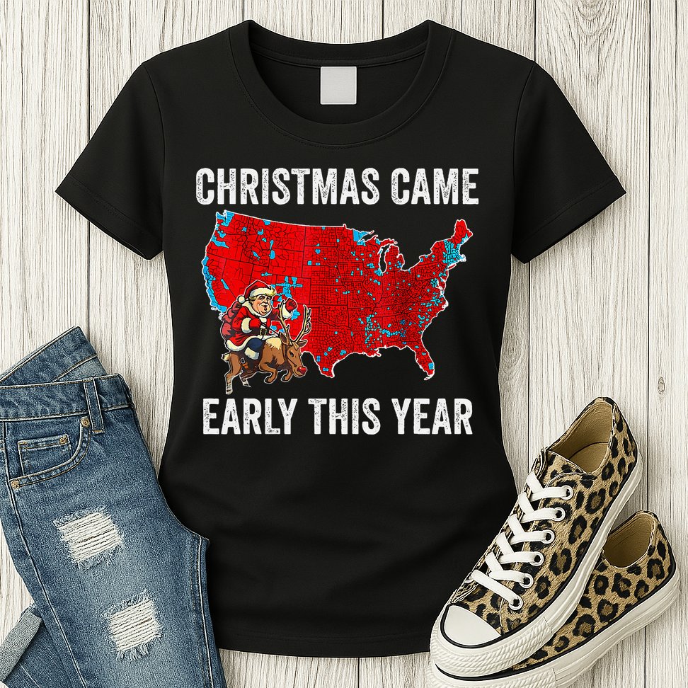 Christmas Came Early This Year Electoral Map Womens T-Shirt