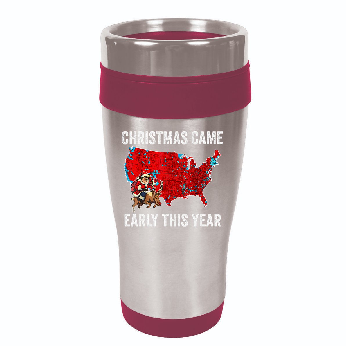 Christmas Came Early This Year Electoral Map 16oz Travel Tumbler