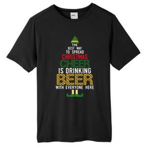 Christmas Cheer Elf Funny Naughty Santa Elf Beer Gift Tall Fusion ChromaSoft Performance T-Shirt