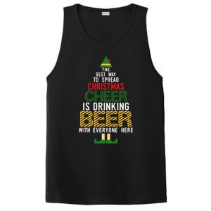 Christmas Cheer Elf Funny Naughty Santa Elf Beer Gift PosiCharge Competitor Tank