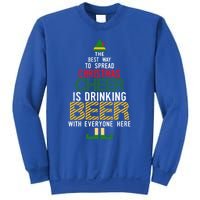 Christmas Cheer Elf Funny Naughty Santa Elf Beer Gift Sweatshirt