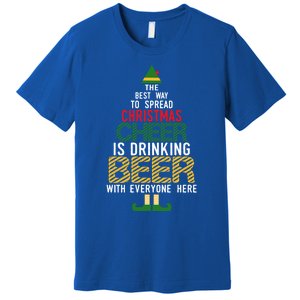 Christmas Cheer Elf Funny Naughty Santa Elf Beer Gift Premium T-Shirt