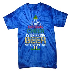 Christmas Cheer Elf Funny Naughty Santa Elf Beer Gift Tie-Dye T-Shirt