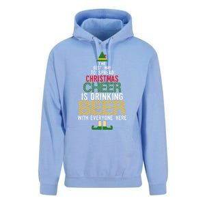 Christmas Cheer Elf Funny Naughty Santa Elf Beer Gift Unisex Surf Hoodie