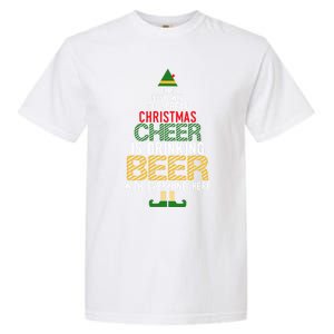 Christmas Cheer Elf Funny Naughty Santa Elf Beer Gift Garment-Dyed Heavyweight T-Shirt