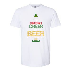 Christmas Cheer Elf Funny Naughty Santa Elf Beer Gift Softstyle CVC T-Shirt