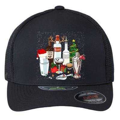 Christmas Cocktail Espresso Martini Ing Party Bartender Gift Flexfit Unipanel Trucker Cap