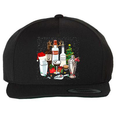 Christmas Cocktail Espresso Martini Ing Party Bartender Gift Wool Snapback Cap