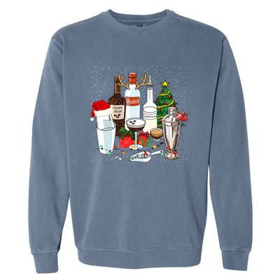 Christmas Cocktail Espresso Martini Ing Party Bartender Gift Garment-Dyed Sweatshirt