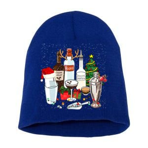 Christmas Cocktail Espresso Martini Ing Party Bartender Gift Short Acrylic Beanie