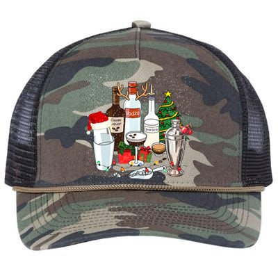 Christmas Cocktail Espresso Martini Ing Party Bartender Gift Retro Rope Trucker Hat Cap