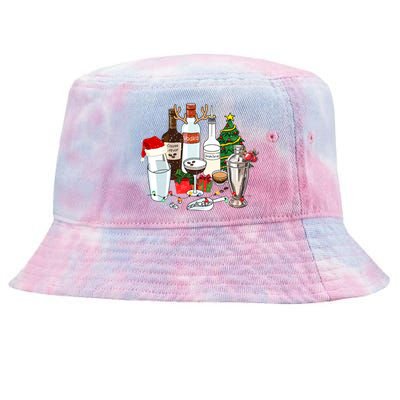 Christmas Cocktail Espresso Martini Ing Party Bartender Gift Tie-Dyed Bucket Hat