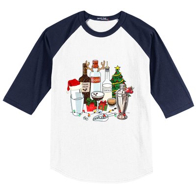 Christmas Cocktail Espresso Martini Ing Party Bartender Gift Baseball Sleeve Shirt