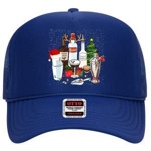 Christmas Cocktail Espresso Martini Ing Party Bartender Gift High Crown Mesh Back Trucker Hat