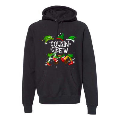 Cousin Crew Elf Matching Group Christmas Family Pajama Premium Hoodie