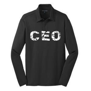 CEO Silk Touch Performance Long Sleeve Polo