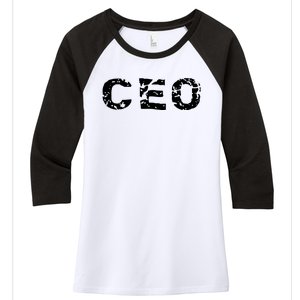 CEO Women's Tri-Blend 3/4-Sleeve Raglan Shirt