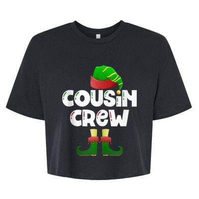 Cousin Crew Elf Cousin Best Cousin Christmas Elf Crew Tank Top Bella+Canvas Jersey Crop Tee