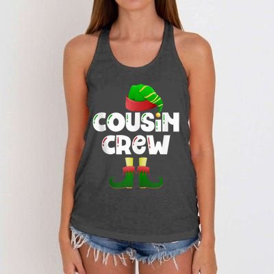 Cousin Crew Elf Cousin Best Cousin Christmas Elf Crew Tank Top Women's Knotted Racerback Tank