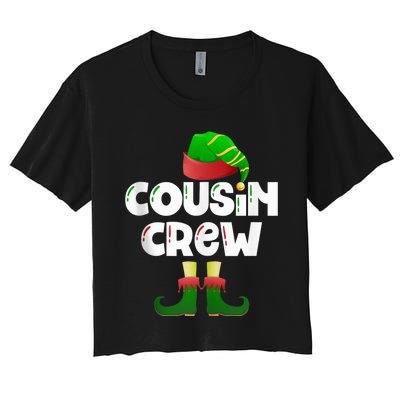 Cousin Crew Elf Cousin Best Cousin Christmas Elf Crew Tank Top Women's Crop Top Tee