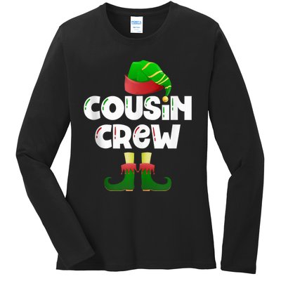 Cousin Crew Elf Cousin Best Cousin Christmas Elf Crew Tank Top Ladies Long Sleeve Shirt