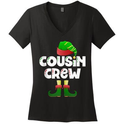 Cousin Crew Elf Cousin Best Cousin Christmas Elf Crew Tank Top Women's V-Neck T-Shirt