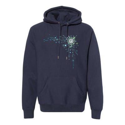 Computer Circuit Engineer Gifts Computer Nerd Premium Hoodie