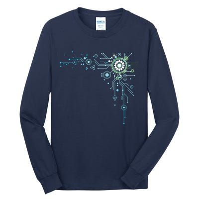 Computer Circuit Engineer Gifts Computer Nerd Tall Long Sleeve T-Shirt