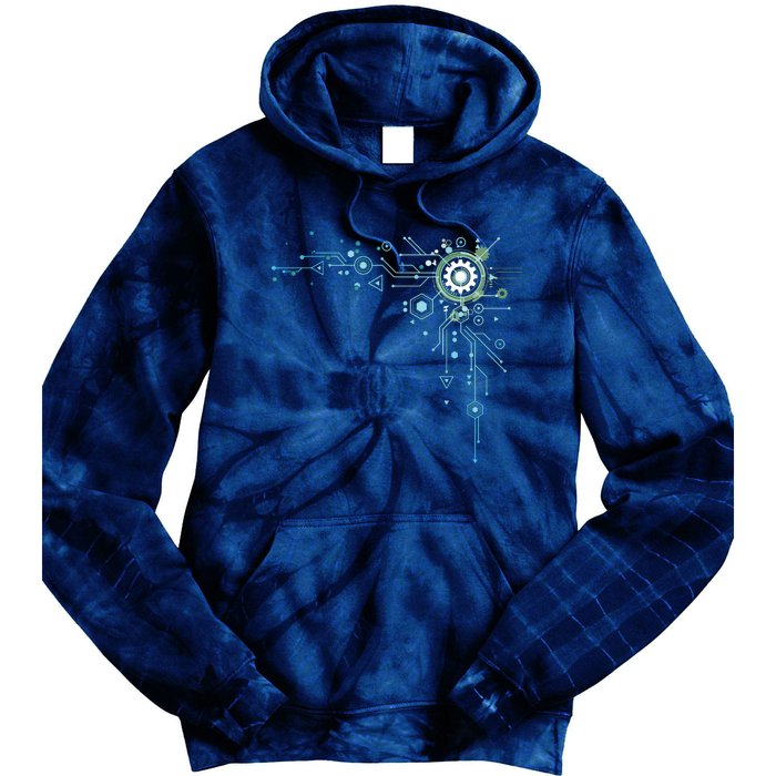 Computer Circuit Engineer Gifts Computer Nerd Tie Dye Hoodie