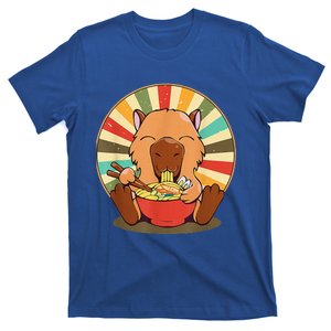 Cute Capybara Eating Ramen Funny Animal Anime Manga T-Shirt