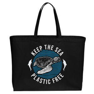 Climate Change Environt Keep Sea Plastic Free Cute Gift Cotton Canvas Jumbo Tote