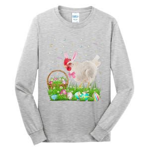 Cute Chicken Easter Day Bunny Eggs Easter Costume Tall Long Sleeve T-Shirt