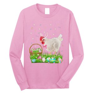 Cute Chicken Easter Day Bunny Eggs Easter Costume Long Sleeve Shirt