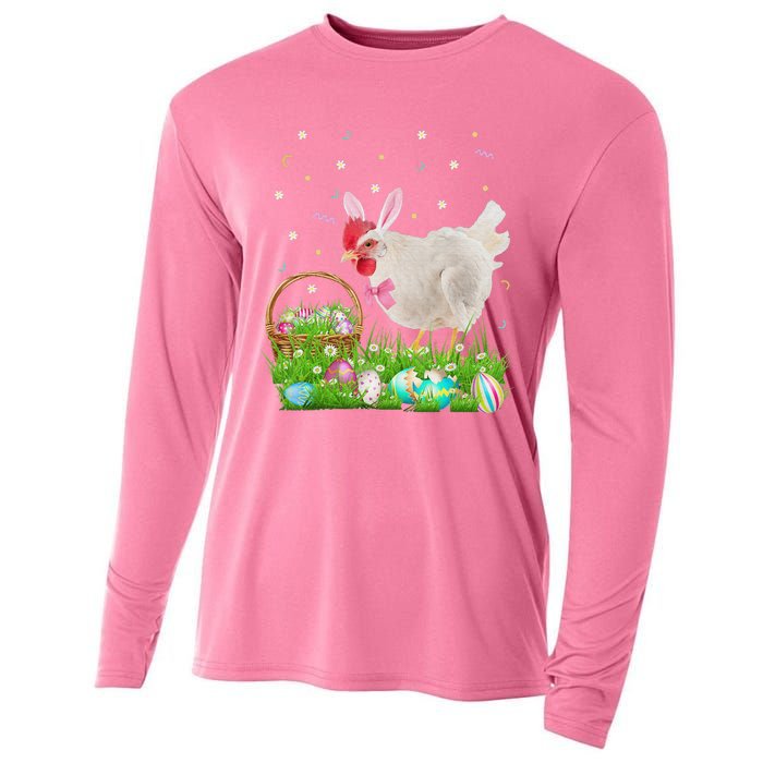 Cute Chicken Easter Day Bunny Eggs Easter Costume Cooling Performance Long Sleeve Crew