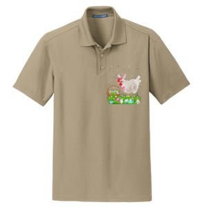 Cute Chicken Easter Day Bunny Eggs Easter Costume Dry Zone Grid Polo