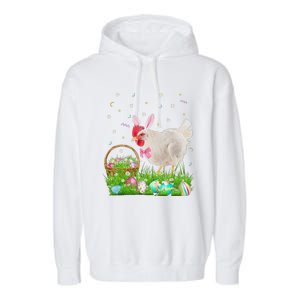 Cute Chicken Easter Day Bunny Eggs Easter Costume Garment-Dyed Fleece Hoodie