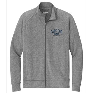 Cape Cod Est 1602 Massachusetts Retro Preppy Throwback Stretch Full-Zip Cadet Jacket