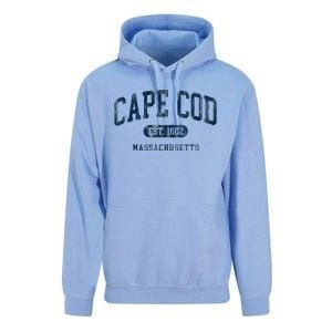 Cape Cod Est 1602 Massachusetts Retro Preppy Throwback Unisex Surf Hoodie