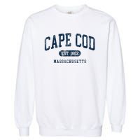 Cape Cod Est 1602 Massachusetts Retro Preppy Throwback Garment-Dyed Sweatshirt