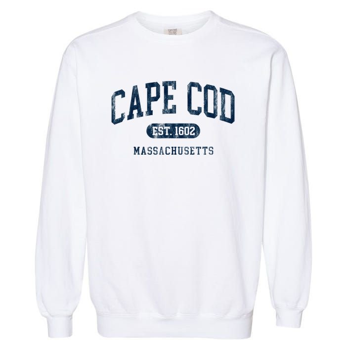 Cape Cod Est 1602 Massachusetts Retro Preppy Throwback Garment-Dyed Sweatshirt