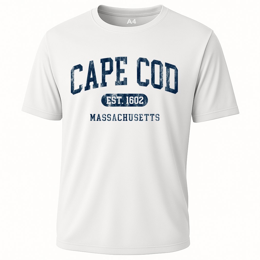 Cape Cod Est 1602 Massachusetts Retro Preppy Throwback Cooling Performance Crew T-Shirt