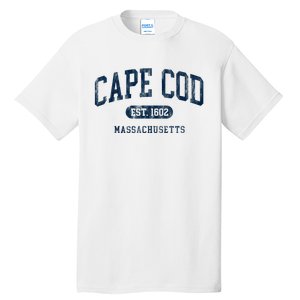 Cape Cod Est 1602 Massachusetts Retro Preppy Throwback Tall T-Shirt