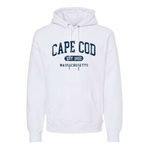 Cape Cod Est 1602 Massachusetts Retro Preppy Throwback Premium Hoodie