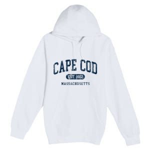 Cape Cod Est 1602 Massachusetts Retro Preppy Throwback Premium Pullover Hoodie