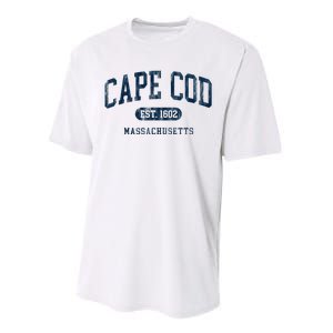 Cape Cod Est 1602 Massachusetts Retro Preppy Throwback Performance Sprint T-Shirt