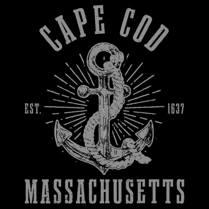 Cape Cod Est 1637 Massachusetts Anchor Vintage Nautical Gift T-Shirt